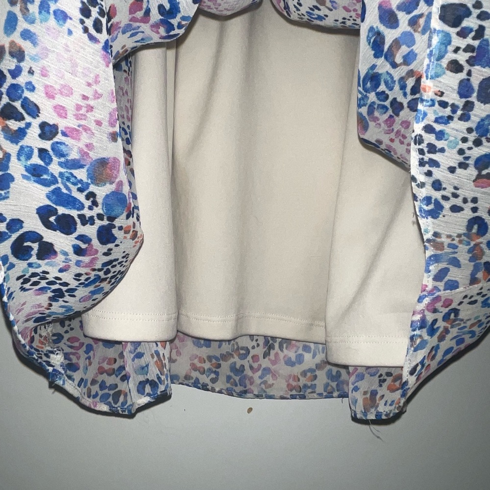 Colorful Animal Print Ruffle Blouse - Picture 5 of 6